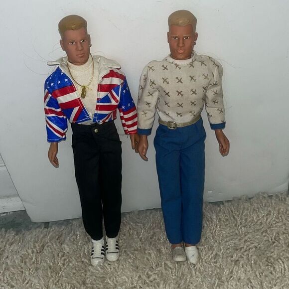 Vintage New Kids On The Block Dolls 6 Piece Set 1990s Hangin’ Loose Figures - Picture 5 of 10